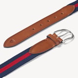 Webbing Belt Navy & Red Stripes