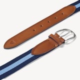 Webbing Belt Navy & Cornflower Blue Stripes