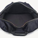Men's Holdall Navy Nylon Canvas with Leather Trim