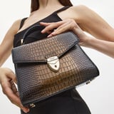 Midi Mayfair® 2 Deep Shine Black & Gold Ombre Croc
