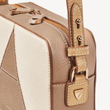 Camera Crossbody Soft Taupe & Ivory Pebble