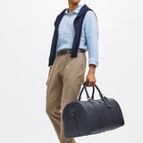 Boston Duffle Travel Bag Navy Pebble