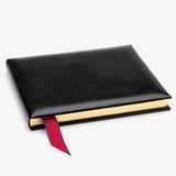 A4 Classic Leather Guest Book Smooth Black