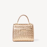 Midi Mayfair® Champagne Metallic Woven Leather