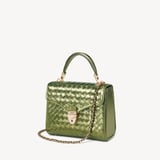 Midi Mayfair® Verdant Green Metallic Woven Leather