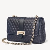 Large Lottie Navy Quilted Kaviar
