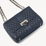 Large Lottie Navy Quilted Kaviar