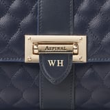 Large Lottie Navy Quilted Kaviar