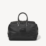 Men's Weekend Bag Black Nylon Canvas with Leather Trim