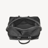 Men's Weekend Bag Black Nylon Canvas with Leather Trim