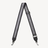 Webbing Bag Strap Black Pebble with Aspinal Signature Jacquard
