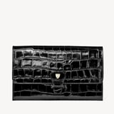 Travel Wallet Deep Shine Black Croc