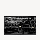 Travel Wallet Deep Shine Black Croc