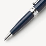 Baby Ballpoint Enamel Pen Navy & Silver Plated