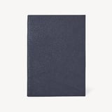 A5 Leather Bound Notebook Navy Pebble