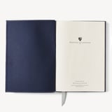 A5 Leather Bound Notebook Navy Pebble