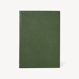 A5 Leather Bound Notebook Racing Green Pebble