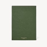 A5 Leather Bound Notebook Racing Green Pebble