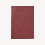 A5 Leather Bound Notebook Merlot Pebble
