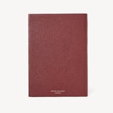 A5 Leather Bound Notebook Merlot Pebble