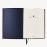 A5 Leather Bound Notebook Merlot Pebble