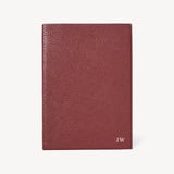 A5 Leather Bound Notebook Merlot Pebble
