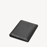 Double Fold Credit Card Holder Black Pebble