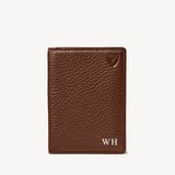 Double Fold Credit Card Holder Tobacco Pebble