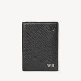 Double Fold Credit Card Holder Black Pebble