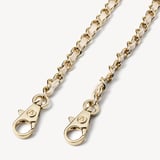 Leather Weave & Chain Strap Ivory Patent Croc