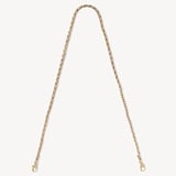 Leather Weave & Chain Strap Soft Taupe Patent Croc