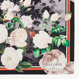Roses of the Orient Silk Scarf Black & White Pure Silk