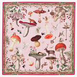 Enchanted Garden Silk Scarf Pink Pure Silk