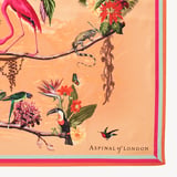 Tropical Garden Silk Scarf Orange Pure Silk