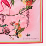 Tropical Garden Silk Scarf Pink Pure Silk