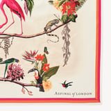 Tropical Garden Silk Scarf Ivory Pure Silk