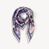 Tigers & Leopards Silk Scarf Lilac Pure Silk