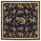 Savannah Silk Scarf Black & Gold Pure Silk