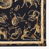 Savannah Silk Scarf Black & Gold Pure Silk