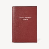 A5 Refillable Luxury Journal Merlot Pebble with Soft Suede Lining