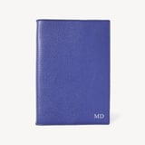 A5 Refillable Luxury Journal Cobalt Blue Pebble with Soft Suede Lining