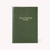 A5 Refillable Luxury Journal Racing Green Pebble with Soft Suede Lining