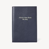 A5 Refillable Luxury Journal Navy Pebble with Soft Suede Lining