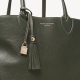 Hudson Tote Forest Green Milled Pebble