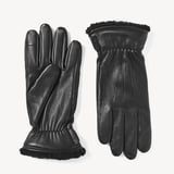 Women's Deerskin Leather Gloves Black Deerskin