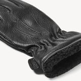 Women's Deerskin Leather Gloves Black Deerskin