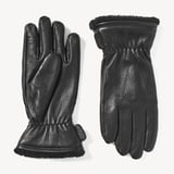 Men's Deerskin Leather Gloves Black Deerskin