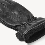 Men's Deerskin Leather Gloves Black Deerskin