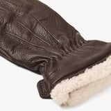 Men's Deerskin Leather Gloves Chocolate Deerskin