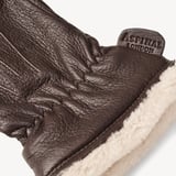Men's Deerskin Leather Gloves Chocolate Deerskin